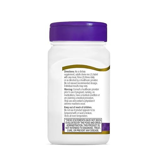 21st Century Papaya Enzym Kautabletten (100 Stück) – Verdauungsenzyme mit Papaya & Ananas für die Darmgesundheit, tropischer Geschmack, Non-GMO, glutenfrei, ohne zugesetztes Salz, künstliche Aromen