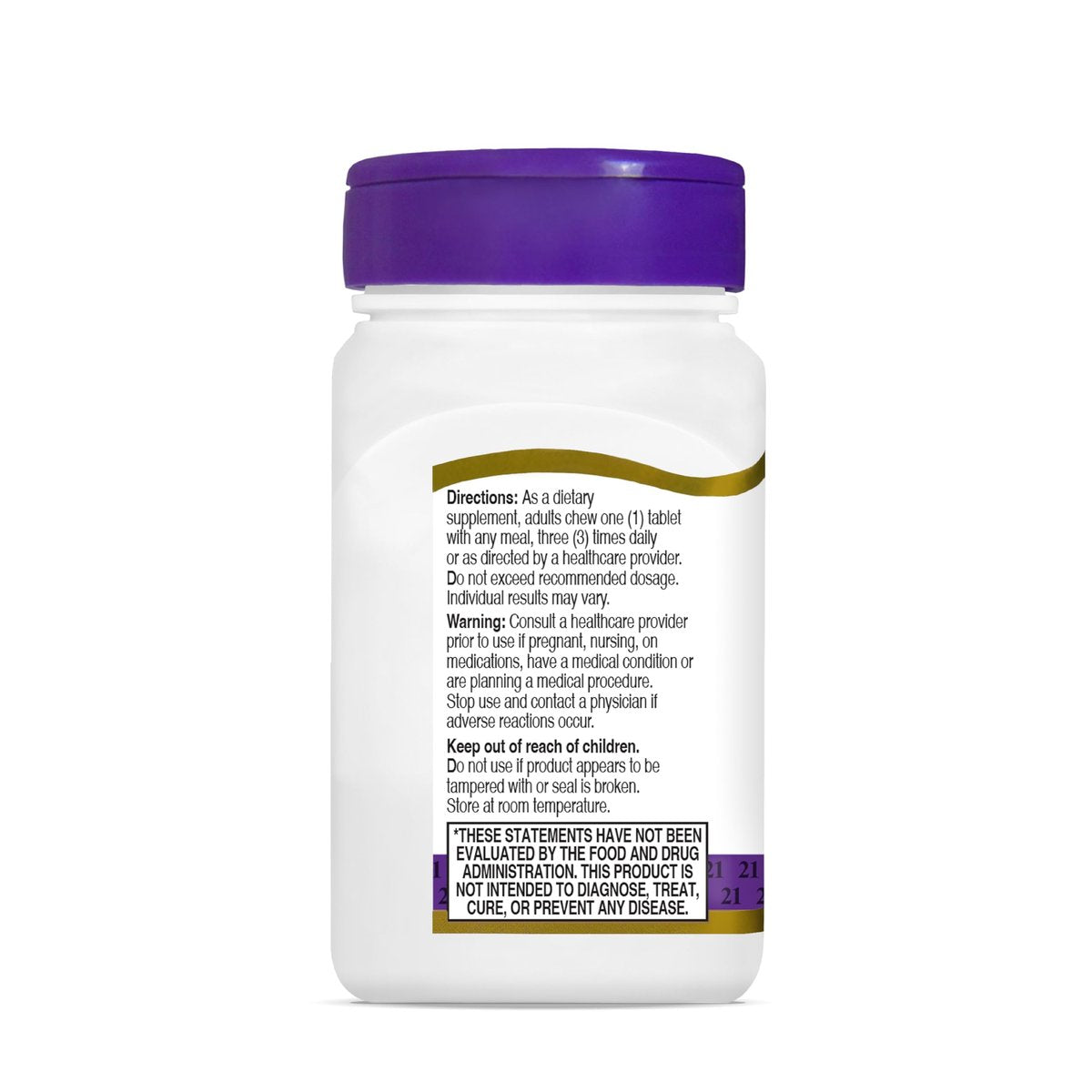21st Century Papaya Enzym Kautabletten (100 Stück) – Verdauungsenzyme mit Papaya & Ananas für die Darmgesundheit, tropischer Geschmack, Non-GMO, glutenfrei, ohne zugesetztes Salz, künstliche Aromen