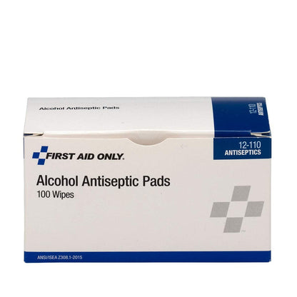 First Aid Only Alkoholtupfer, einzeln verpackt, 100 Stück pro Box