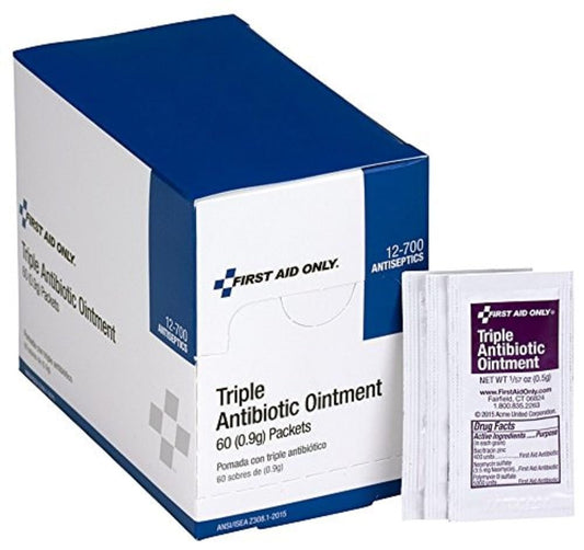 First Aid Only 12-700 Triple Antibiotika-Salbe Einzelpackungen, 60 Stück