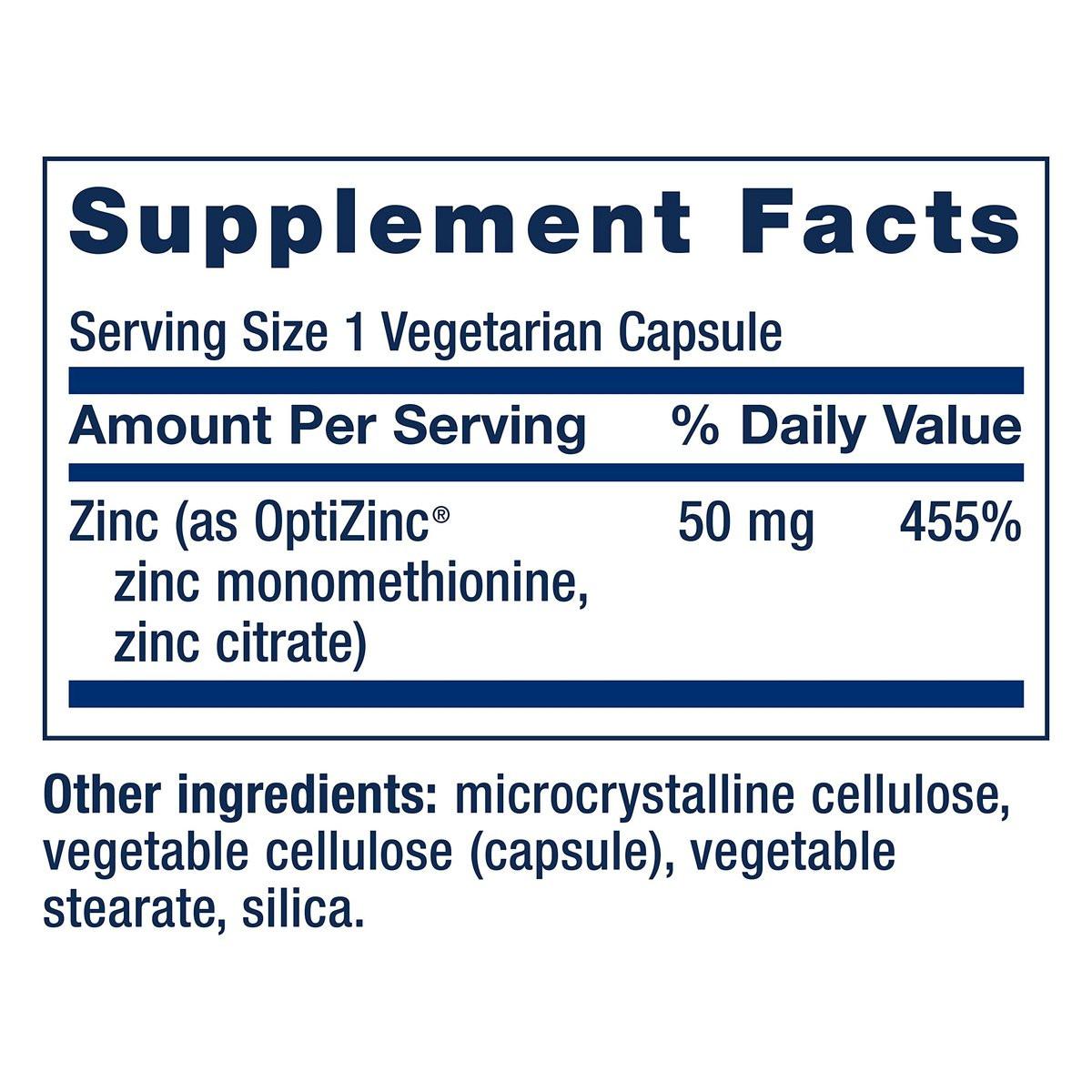 Life Extension Zinc Caps – 50 mg Zinkcitrat, Immunsystem Unterstützung, Hoch bioverfügbar, Vegetarisch, Nicht-GVO, Glutenfrei, 90 Kapseln