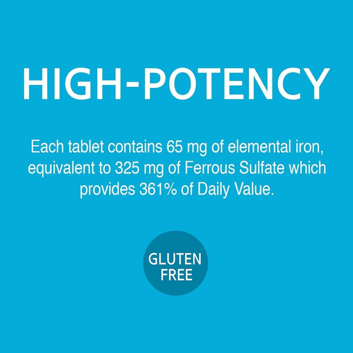 21st Century Slow-Release Eisenpräparat, 120 Tabletten, Hochpotentes veganes Eisen mit 325 mg Eisensulfat, glutenfrei, ohne Hefe oder künstliche Aromen