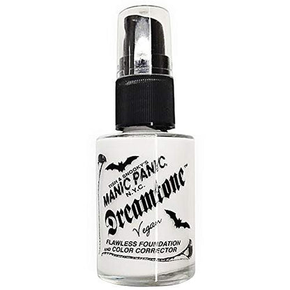 MANIC PANIC Dreamtone Weiße Foundation für Goth Make-up – Ölfreie, volldeckende flüssige Foundation & Hauttoner – Weiße Basis für Gothic Make-up, Cosplay & Halloween – Vegan & Tierversuchsfrei (28 ml)