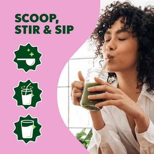 Amazing Grass Super Greens Pulver mit Antioxidantien, Bio-Grünzeugmischung Superfood, Smoothie-Mix mit Vitamin C und Vitamin K, Sweet Berry, 30 Portionen, 7,4 Unzen (Verpackung kann variieren)