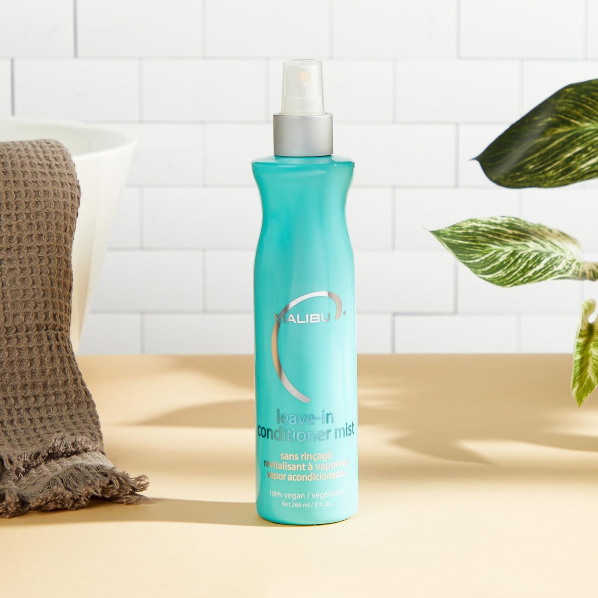 Malibu C Leave-In Conditioner & Feuchtigkeitsspendender Hitzeschutz für das Haar – Erwachsene & Kinder Haarentwirrungsspray für tägliche & Nach-Schwimmen Anwendung, hilft Farbverblassen zu verhindern mit UV-Schutz (270 ml)