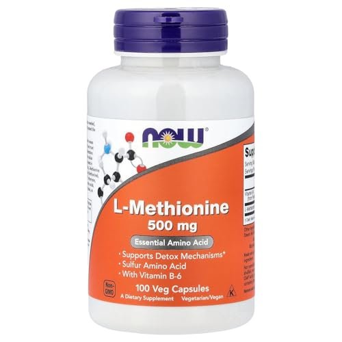 Now Foods L-Methionin 500 mg – 100 Kapseln | Hochwertiges Aminosäurepräparat