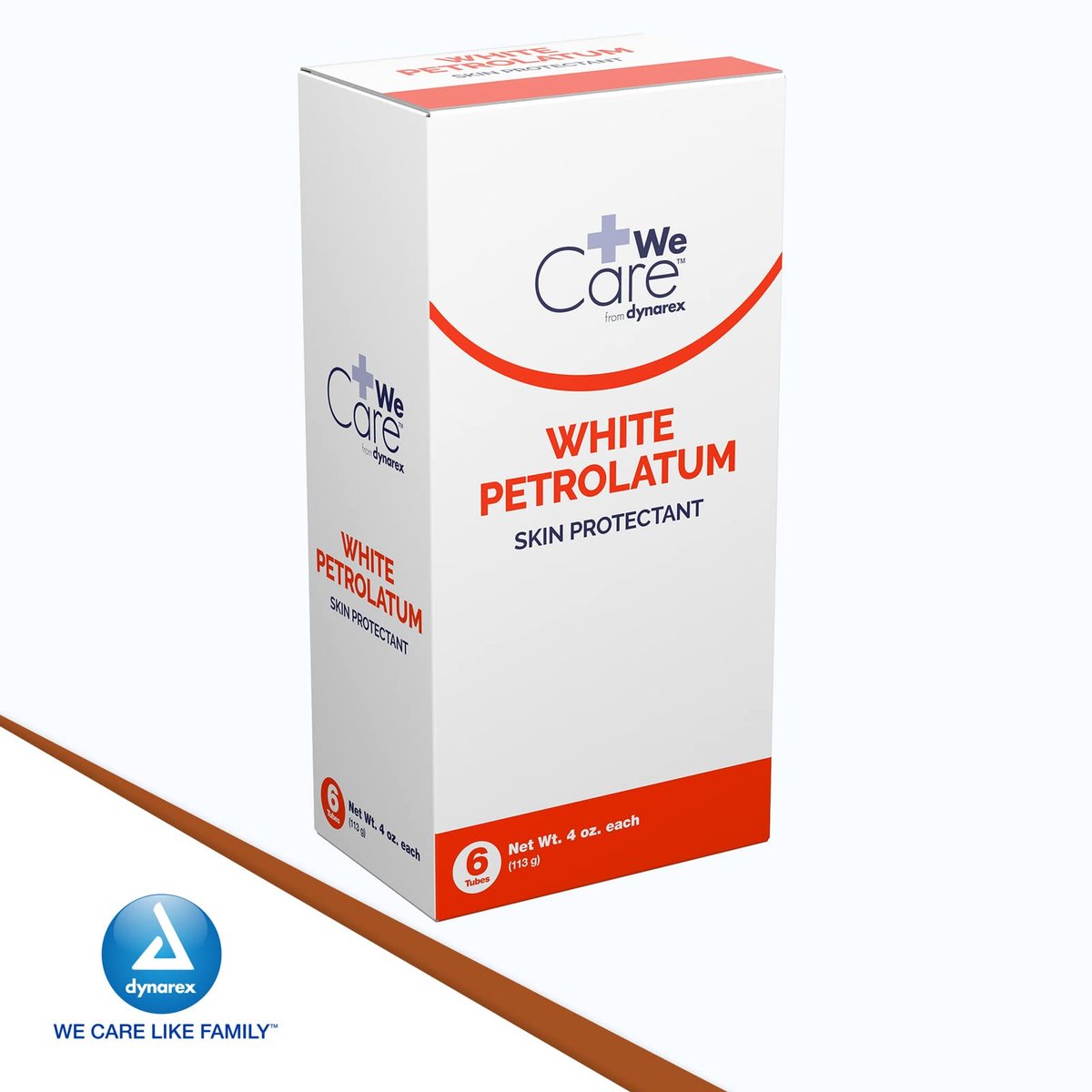 Dynarex Weißes Petrolatum – Beruhigende Vaseline für trockene, rissige Haut, 113 g Tube