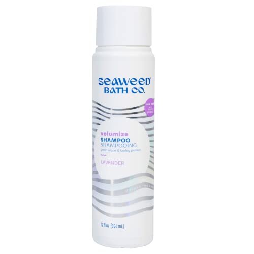 Seaweed Bath Co. Volumize Shampoo mit Lavendelduft, 355 ml – Nachhaltig geerntete Meeresalgen, Grünalgen, Gerstenprotein für normales bis feines Haar
