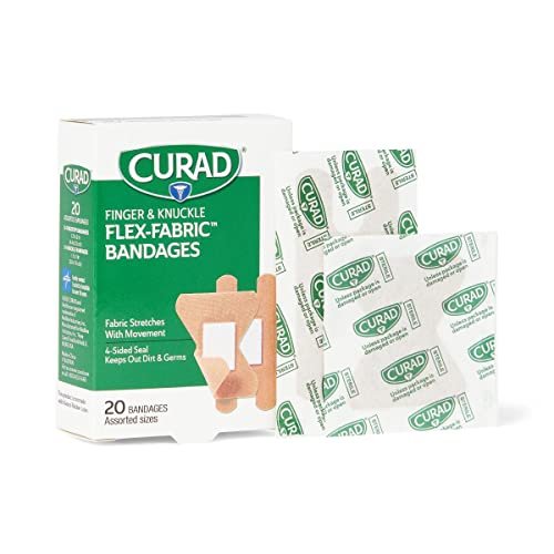 CURAD Flex-Fabric Finger- und Knöchelverbände, verschiedene Größen, 20er Pack