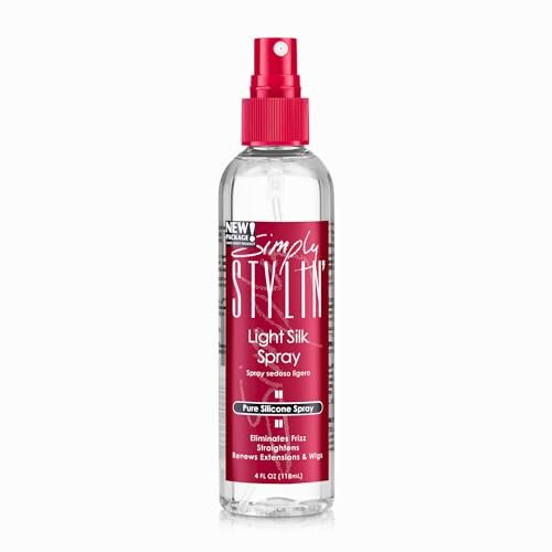 Simply Stylin' Leichter Seiden-Haarspray - Anti-Frizz Silikon Hitzeschutz - Haarentwirrer für Frauen und Synthetik-Perücken - 118 ml