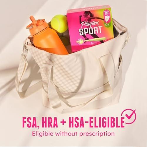 Playtex Sport Tampons Super Plus Absorbency – 36 Stück, Duftfrei, mit 360° Leak Defense für aktive Frauen