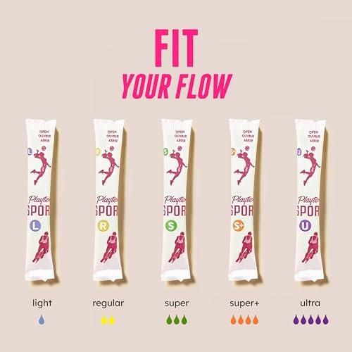 Playtex Sport Tampons Super Plus Absorbency – 36 Stück, Duftfrei, mit 360° Leak Defense für aktive Frauen