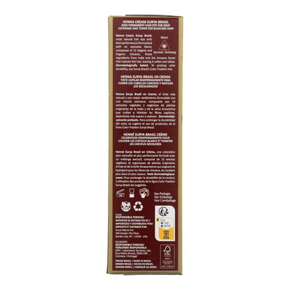 Surya Dunkelbraune Henna-Creme (4er-Pack) – Natürliche Haarfarbe ohne Chemie