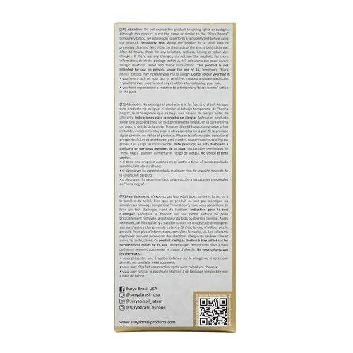 Surya Dunkelbraune Henna-Creme (4er-Pack) – Natürliche Haarfarbe ohne Chemie
