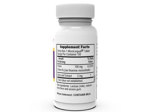 Superior Source B-1 100 mg – Vitamin-B-Supplement für gesunde Energie & Wachstum – Unterstützung für Nerven- und Verdauungssystem mit Thiamin – 100 sublinguale Schmelztabletten
