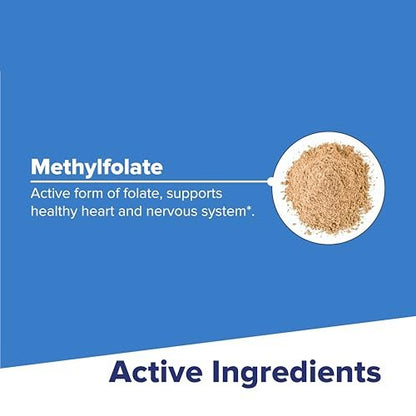 Superior Source Methylfolat 1.000 mcg – Folat-Ergänzung für Frauen und Männer – Methylierte Folat-Tablette unterstützt gesundes Nervensystem & rote Blutkörperchen – 60 sublinguale Schmelztabletten