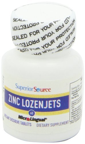 Superior Source Zink Lutschtabletten – Immunsystem Unterstützung & Spurenelement Ergänzung für Frauen & Männer – 60 sofort lösliche Tabletten