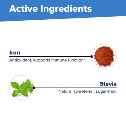 Superior Source Kinder-Eisen 5 mg – Ferrofumarat-Ergänzung für Kinder – Eisen für Zellgesundheit & Entwicklung – 100 Instant-Dissolve-Tabletten