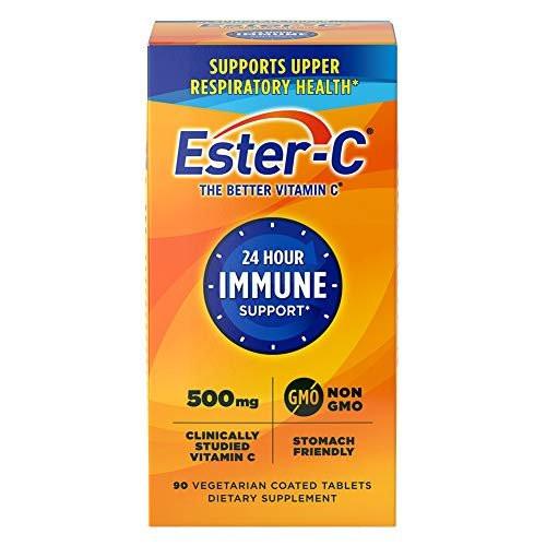Ester-C 500 mg 24-Stunden Vitamin C Tabletten für Immununterstützung, Vitamin-C-Ergänzung, 90 Stück