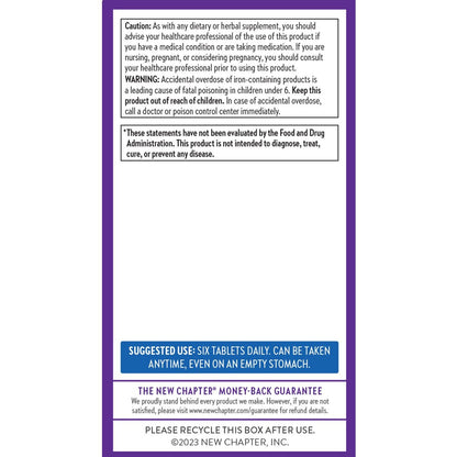 New Chapter Tiny Tabs Multivitamin mit 20+ Nährstoffen für Immunsystem, Zellenergie & Stressunterstützung, inklusive Vitamin D3 + B-Vitamine, 192 Stück