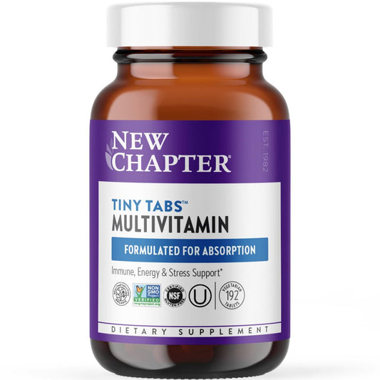 New Chapter Tiny Tabs Multivitamin mit 20+ Nährstoffen für Immunsystem, Zellenergie & Stressunterstützung, inklusive Vitamin D3 + B-Vitamine, 192 Stück