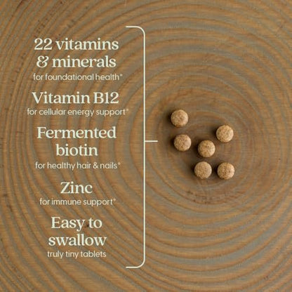 New Chapter Tiny Tabs Multivitamin mit 20+ Nährstoffen für Immunsystem, Zellenergie & Stressunterstützung, inklusive Vitamin D3 + B-Vitamine, 192 Stück
