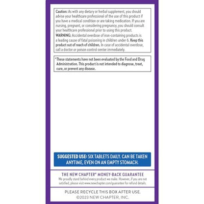 New Chapter Tiny Tabs Multivitamin mit 20+ Nährstoffen für Immunsystem, Zellenergie & Stressunterstützung, inklusive Vitamin D3 + B-Vitamine, 192 Stück