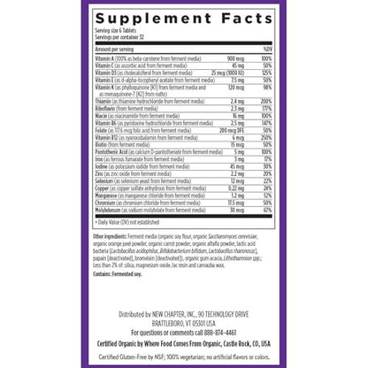 New Chapter Tiny Tabs Multivitamin mit 20+ Nährstoffen für Immunsystem, Zellenergie & Stressunterstützung, inklusive Vitamin D3 + B-Vitamine, 192 Stück