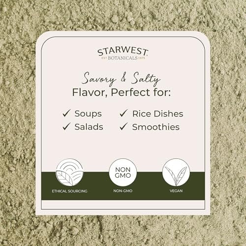 Starwest Botanicals Bio Algenpulver - Nährstoffreich, natürliche Jodquelle, Kalium, Magnesium, Zink, Eisen & Kalzium, zertifiziert koscher, nicht genetisch verändert - 454 g Beutel