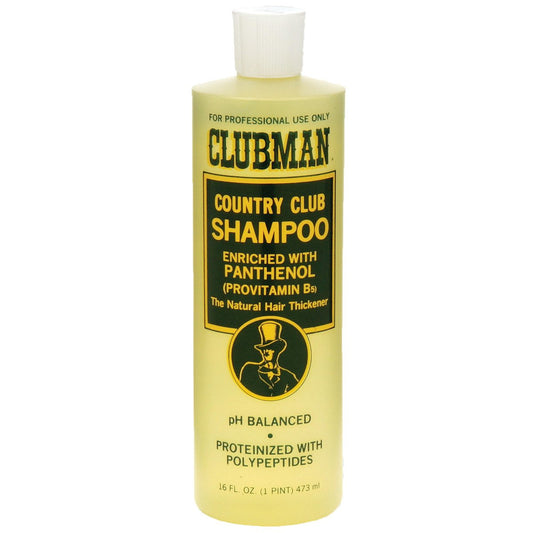 Clubman Country Club Shampoo – Natürlicher Haardicker mit Panthenol, pH-ausgeglichen, proteinisiert mit Polypeptiden, 473 ml