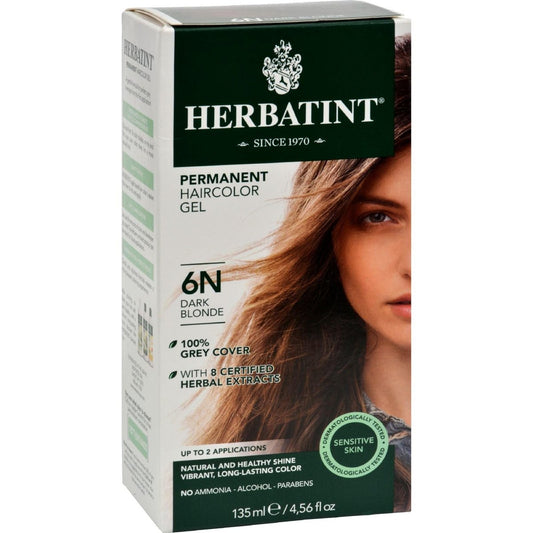 Herbatint Haarfarbe 6N Dunkelblond – Permanente Pflanzenhaarfarbe