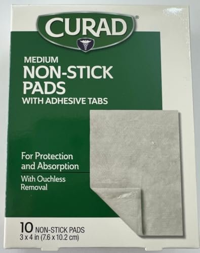 Curad Medium Nicht-Klebende Wundauflagen, 10 Stück, Pack mit 3