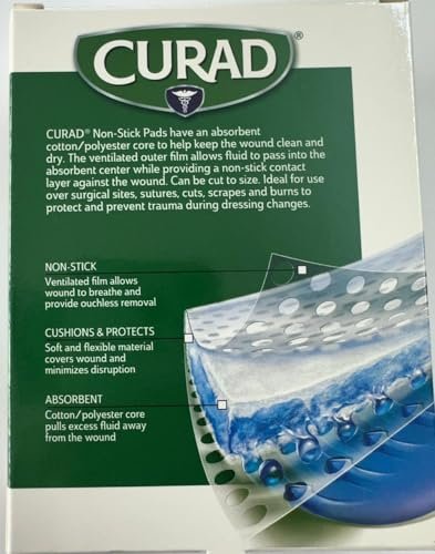 Curad Medium Nicht-Klebende Wundauflagen, 10 Stück, Pack mit 3