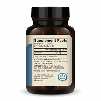Dr. Mercola Ubiquinol 100 mg – CoQ10 zur Unterstützung der Energieproduktion – Antioxidans – 30 Kapseln