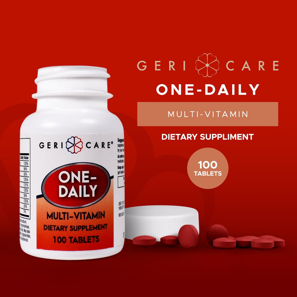 GeriCare Multivitamin für Senioren – 100 Tabletten, tägliche Nahrungsergänzung
