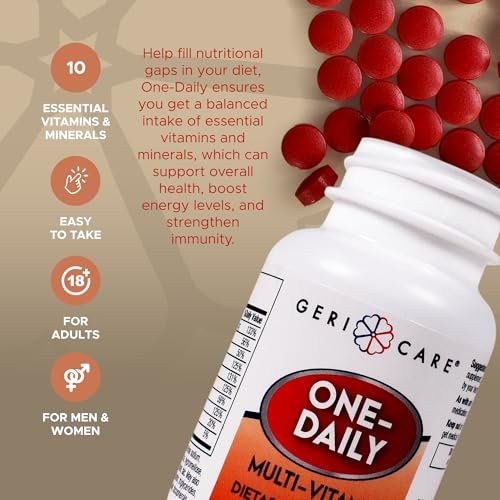 GeriCare Multivitamin für Senioren – 100 Tabletten, tägliche Nahrungsergänzung