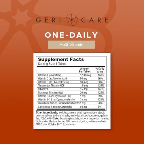 GeriCare Multivitamin für Senioren – 100 Tabletten, tägliche Nahrungsergänzung
