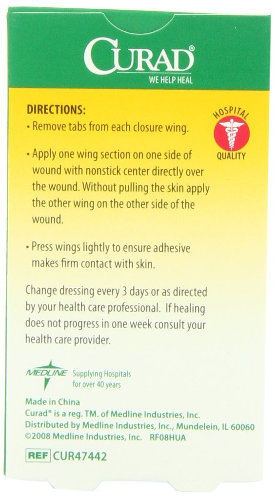 Curad Waterproof Butterfly Adhesive Bandages - 12 Stück, 4,4 cm x 0,95 cm