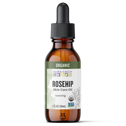 Aura Cacia Bio-Hagebutten-Pflegeöl für die Haut | GC/MS auf Reinheit getestet | 30 ml