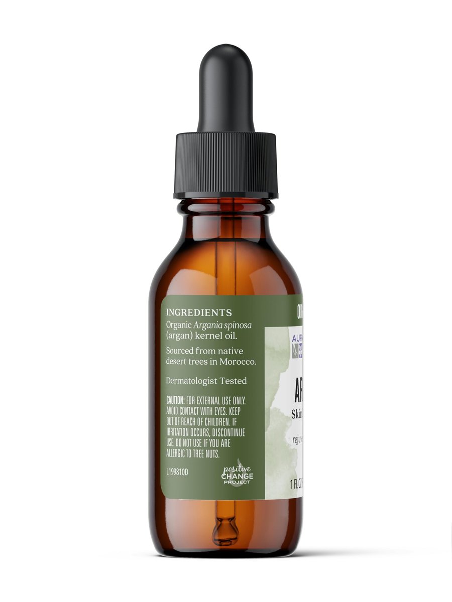 Aura Cacia Bio-Pflegeöl Arganöl – 30 ml reines Hautöl für Feuchtigkeit und Glanz