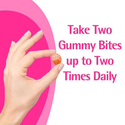 Caltrate Gummy Bites 500 mg Calcium und Vitamin D Supplement, Kirsche, Erdbeere, Orange - 50 Stück