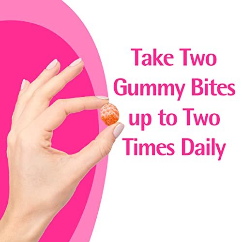 Caltrate Gummy Bites 500 mg Calcium und Vitamin D Supplement, Kirsche, Erdbeere, Orange - 50 Stück