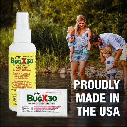 CoreTex Bug X 30 Mücken-, Zecken- & Insektenschutzspray mit 30 % DEET - 2-Flaschen Insektenschutzmittel für bis zu 7+ Stunden Schutz gegen 12 Insektenarten
