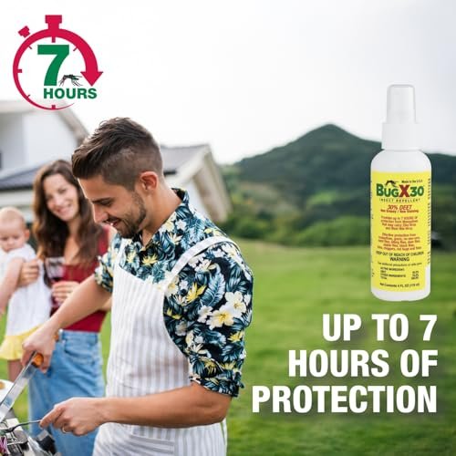 CoreTex Bug X 30 Mücken-, Zecken- & Insektenschutzspray mit 30 % DEET - 2-Flaschen Insektenschutzmittel für bis zu 7+ Stunden Schutz gegen 12 Insektenarten