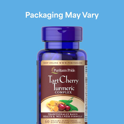 Puritan's Pride Tart Cherry Turmeric Complex – Nahrungsergänzungsmittel für antioxidative Gesundheit, 60 Kapseln