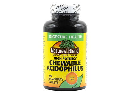 Nature's Blend Acidophilus Probiotikum – 100 Kapseln mit hoher Wirksamkeit – Unterstützt die Verdauungsgesundheit und das Gleichgewicht der Darmflora