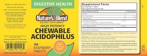 Nature's Blend Acidophilus Probiotikum – 100 Kapseln mit hoher Wirksamkeit – Unterstützt die Verdauungsgesundheit und das Gleichgewicht der Darmflora