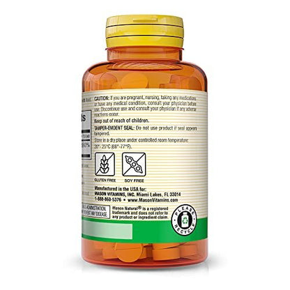 Mason Natural Vitamin C 500 mg – Tägliches Nahrungsergänzungsmittel mit essentiellen Nährstoffen zur Unterstützung der Immunfunktion und des allgemeinen Wohlbefindens, 100 Tabletten (1er-Pack)