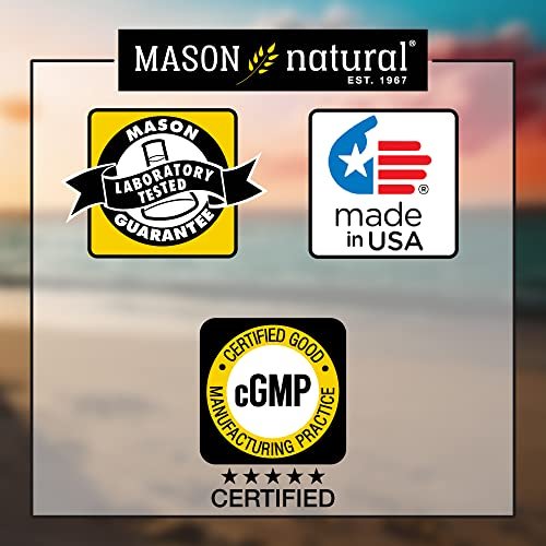 Mason Natural Vitamin C 500 mg – Tägliches Nahrungsergänzungsmittel mit essentiellen Nährstoffen zur Unterstützung der Immunfunktion und des allgemeinen Wohlbefindens, 100 Tabletten (1er-Pack)