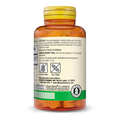 Mason Natural Vitamin C 500 mg – Tägliches Nahrungsergänzungsmittel mit essentiellen Nährstoffen zur Unterstützung der Immunfunktion und des allgemeinen Wohlbefindens, 100 Tabletten (1er-Pack)